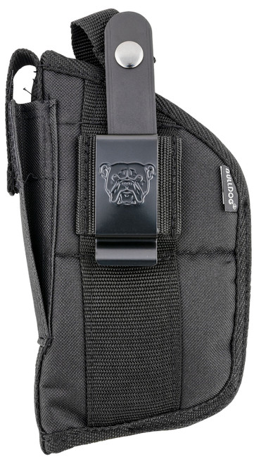 Bulldog FSN19 Extreme OWB Black Nylon Holster Belt Loop/Clip Fits Auto w/Laser or Light 2-5" Barrel Ambi