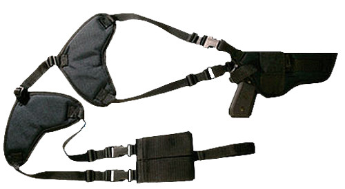 Bulldog WSHD31 Deluxe Shoulder Harness Holster Black Nylon Fits 4-4.5" Large Frame Auto Ambidextrous