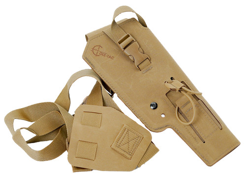 Cole-tac VW212 Varmint Wrangler Chest Pistol Holster Coyote Brown Left Hand