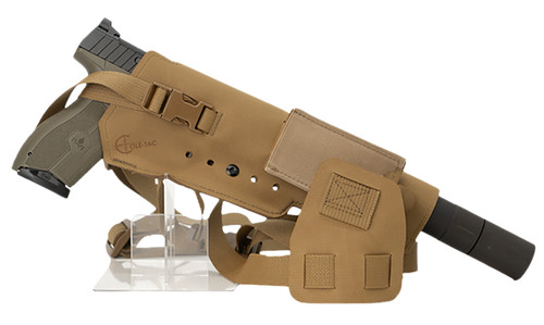 Cole-tac VWX103 Varmint Wrangler XL Chest Pistol Holster Coyote Brown Right Hand