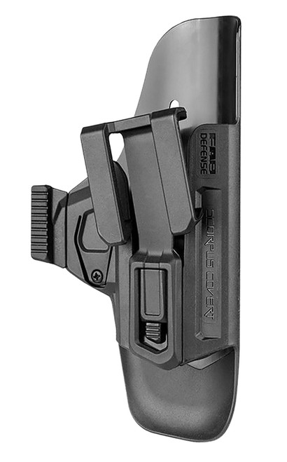 FAB Defense SCCG9B Scorpus Covert IWB Black Polymer Belt Clip Compatible w/Glock 17/19/23/32 Belt 1.50-1.75" Wide Right Hand