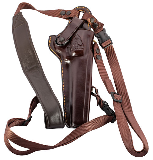Galco Kodiak Chest Holster Havana Brown Leather Shoulder/Torso Strap Ruger Super Redhawk 7.50" Right Hand