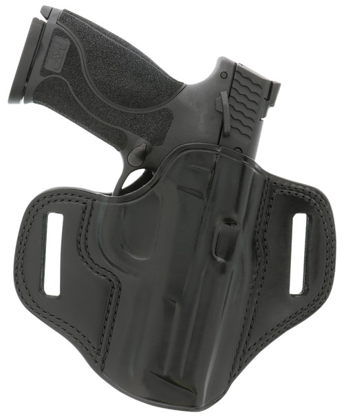 Galco CM212B Combat Master OWB Holster, Black Leather, Belt Slide, Fits 5" 1911, Right Hand