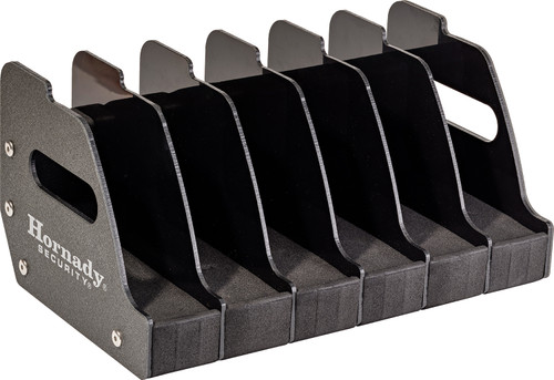 Hornady 95832 6-Gun Pistol Rack Metal with Foam and Plastic Dividers