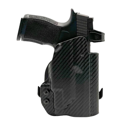 Rounded Gear Kydex OWB Paddle Holster Fits Sig P365 with TLR-7 Black Carbon Fiber Right Hand