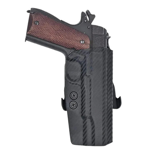 Rounded Gear Kydex OWB Paddle Holster Fits 1911 5" Black Carbon Fiber Right Hand
