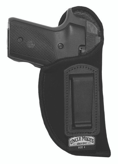 Uncle Mike's 89361 IWB Inside the Pants Holster Size 36 Black Suede-Like Belt Clip for Small Frame 5-Round Revolver 2" Barrel Right Hand