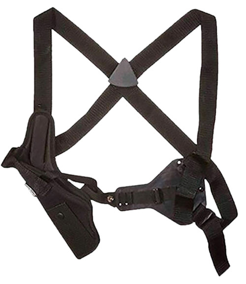 Uncle Mike's 83041 Sidekick Vertical Shoulder Holster Size 04 Black Cordura for Med/Large DA Revolver 7-8.5" Barrel Right Hand