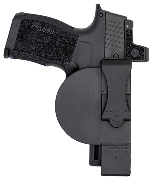 Versacarry 9XS Zerobulk IWB Size Extra Small Black Resin Belt Clip Fits 3" Barrel Ambidextrous