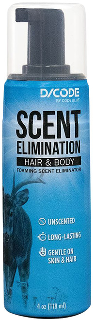 Code Blue OA1435 Unscented Hair and Body Foam Scent Eliminator 4 oz