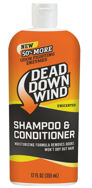 Dead Down Wind 121218 Shampoo & Body Wash Odor Eliminator Unscented 12 oz Bottle