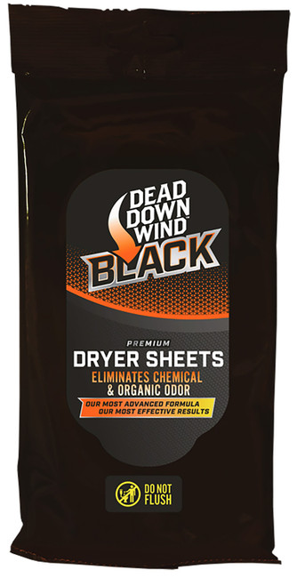 Dead Down Wind Black Premium Unscented Odor Eliminator Dryer Sheets 40 Count