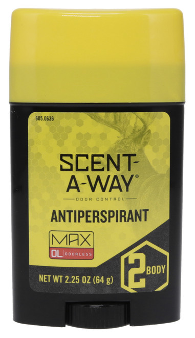 Scent-A-Way MAX 07739 Antiperspirant Odor Eliminator Stick 2.25oz