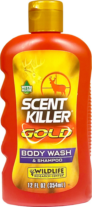 Wildlife Research Scent Killer Gold Body Wash and Shampoo Odor Eliminator 12 oz Bottle