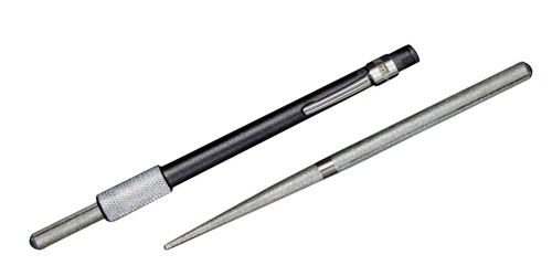 AccuSharp 030C Diamond Rod Knife Sharpener Retractable Black Rubber Handle