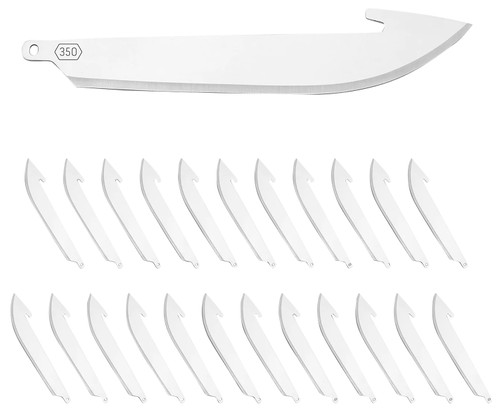 Outdoor Edge RR3524 RazorSafe 350 Drop Point 3.50" 420J2 SS Replacement Blades – 24-Pack
