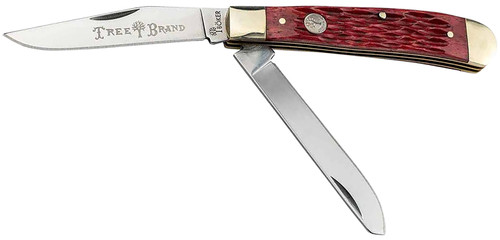 Boker 110825 Trapper 2.0 Pocket Knife D2 Steel Clip Point/Spey Blade Red Jigged Bone Handle