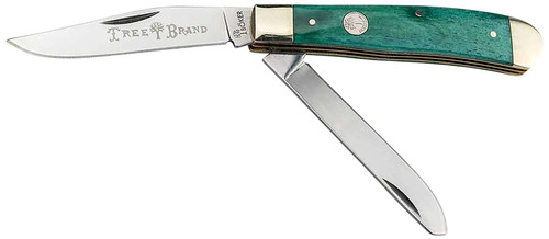 Boker 110829 Trapper 2.0 Pocket Knife D2 Steel Clip Point/Spey Blade Smooth Green Bone Handle