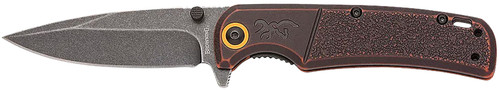 Browning 003220581 Buckmark Slim Wash Folding Knife Orange/Black