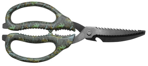 Camillus 19403 Multi-Function Game Shears 4" Serrated Titanium Bonded Blade, Camo, 9" Overall Length