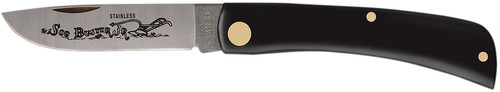 Case 00095 Sod Buster Jr. 2.80" Folding Skinner Stainless Steel Blade Black Synthetic Handle