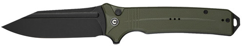 Civivi C23080-3 Neurohaptic EDC 3.74" Folding Clip Point Black Stonewashed Nitro-V Blade OD Green Textured G10 Handle