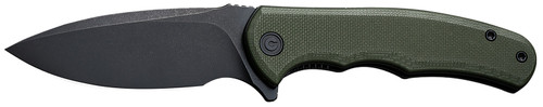 Civivi Praxis Mini C18026C-1 2.98" Folding Drop Point Stonewashed D2 Blade, OD Green Textured G10 Handle