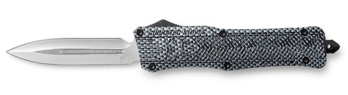 CobraTec Knives LCFCTK1LDAGNS CTK-1 Large 3.75" OTF Dagger Plain D2 Steel Blade/Carbon Fiber Aluminum Handle Features Glass Breaker Includes Pocket Clip