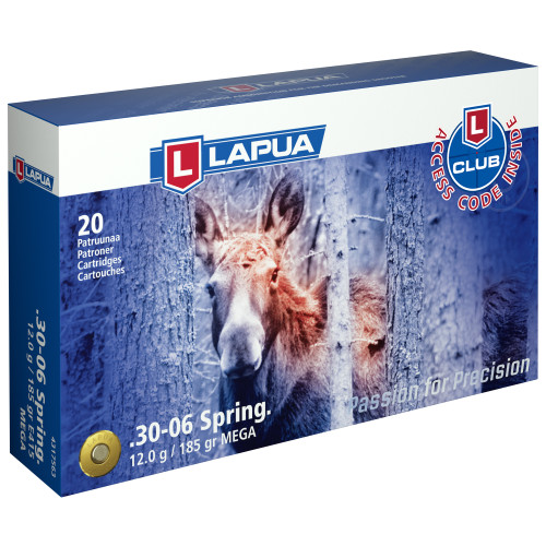 Lapua 4317563 Mega Jacketed Soft Point JSP 185 Grain .30-06 Springfield