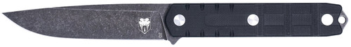 CobraTec Outdoor Warrior 4.50" Fixed Blade Drop Point Stonewashed D2 Steel Blade Black G10 Scales w/ Kydex Holster