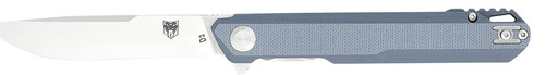 CobraTec Monarch 3.50" Folding Drop Point Satin D2 Steel Blade with Gray G10 Handle