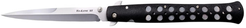 Cold Steel Ti-Lite 6" Folding Knife Spear Point AUS-8A Stainless Blade Black Zy-Ex Handle