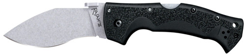 Cold Steel Rajah III Folding Knife 3.50" Drop Point Stone Washed AUS-10A Stainless Blade Black Griv-Ex Handle