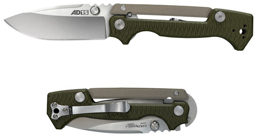 Cold Steel CS58SQ AD-15 3.50" Folding Spear Point S35VN Steel Blade Black Aluminum G10 Handle w/ Scorpion Lock