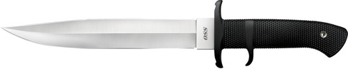 Cold Steel CS39LSSC OSS 8.25" Fixed Plain Double Edge AUS-8A SS Blade Black Kray-Ex Handle with Sheath