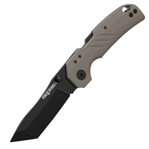 Cold Steel CSFL30DPLTBFZ Engage 3" Folding Tanto Black PVD 4116 SS Blade Flat Dark Earth GFN Handle with Belt Clip
