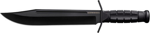 Cold Steel Leatherneck 10.50" Fixed Bowie Knife, Non-Reflective Black D2 Steel Blade, Black Kray-Ex Handle with Quillons