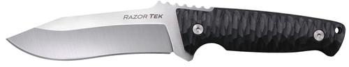 Cold Steel Razor Tek EDC 5" Fixed Clip Point 4116 Krupp SS Blade, Black Textured Handle