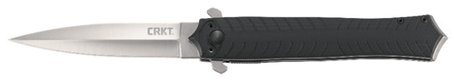 CRKT 2265 Xolotl 3.64" Folding Spear Point Plain Satin 4116 Stainless Steel Blade, Black G10 Handle with Pocket Clip