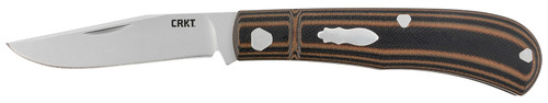 CRKT 7100 Venandi 3.14" Folding Clip Point Plain Bead Blasted 8Cr13MoV SS Blade with Black and Brown G10 Handle