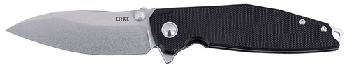 CRKT 2540 IBISD EDC Folding Knife 3.09" Stonewashed D2 Steel Blade, Black G10 Handle