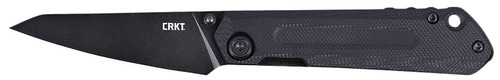 CRKT 2670 Straight EDC Compact Folding Knife 2.60" Wharncliffe Black Oxide D2 Blade, Black G10 Handle