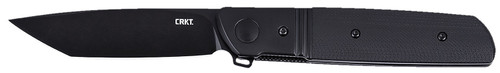 CRKT 5720K Bamboozled Tanto Folding Knife 3.31" Black Oxide D2 Steel Blade, Black G10/SS Handle