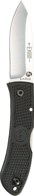 Ka-Bar 4062 Dozier Folding Hunter 3" Drop Point AUS-8A SS Blade, Black Zytel Handle with Pocket Clip