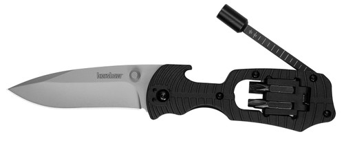 Kershaw 1920 Select Fire Folding Multi-Tool Knife 8Cr13MoV Blade Black Glass-Filled Nylon Handle with Bit Driver
