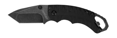 Kershaw 8750TBLKBW Shuffle II Folding Knife 2.60" American Tanto Plain BlackWash 8Cr14MoV Blade Black Nylon Handle