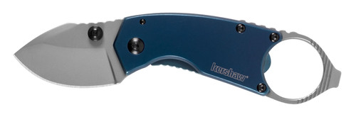 Kershaw 8710 Antic Folding Knife 1.70" Drop Point Bead Blasted 8Cr13MoV Blade Blue PVD Stainless Handle with Pocket Clip