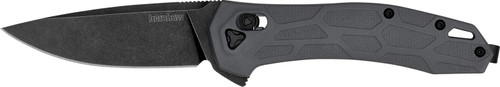 Kershaw 2042 Covalent Mid-Size 3.20" Folding Drop Point Plain Black Oxide Blackwash D2 Steel Blade, Gray Textured Nylon Handle with Pocket Clip