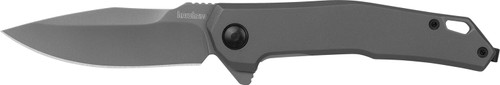 Kershaw Helitack Assisted Opening Flipper Knife 3.26" Drop Point Gray PVD 8Cr13MoV Blade, Gray PVD Stainless Handle