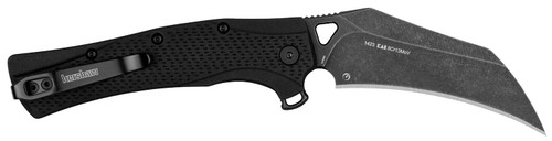 Kershaw 1423 Dawnstar Tactical Folding Knife 3.50" Hawkbill Blackwash 8Cr13MoV Blade, Black Textured GFN Handle